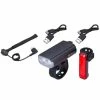 BBB Kit éclairage Vélo StrikeDuo Avant 1200 Lumen + Feu Arrière Signal + Télécommande