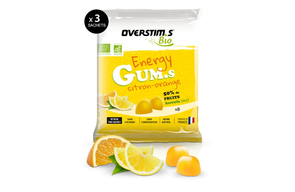 OVERSTIMS Bouchées énergétiques Vegan ENERGY GUMS BIO 3 Sachets 1 OVERSTIMS Bouchées énergétiques Vegan ENERGY GUMS BIO 3 Sachets