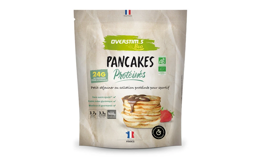 OVERSTIMS Pancakes Protéinés Bio Nature Sachet 900 Gr 1 OVERSTIMS Pancakes Protéinés Bio Nature Sachet 900 Gr